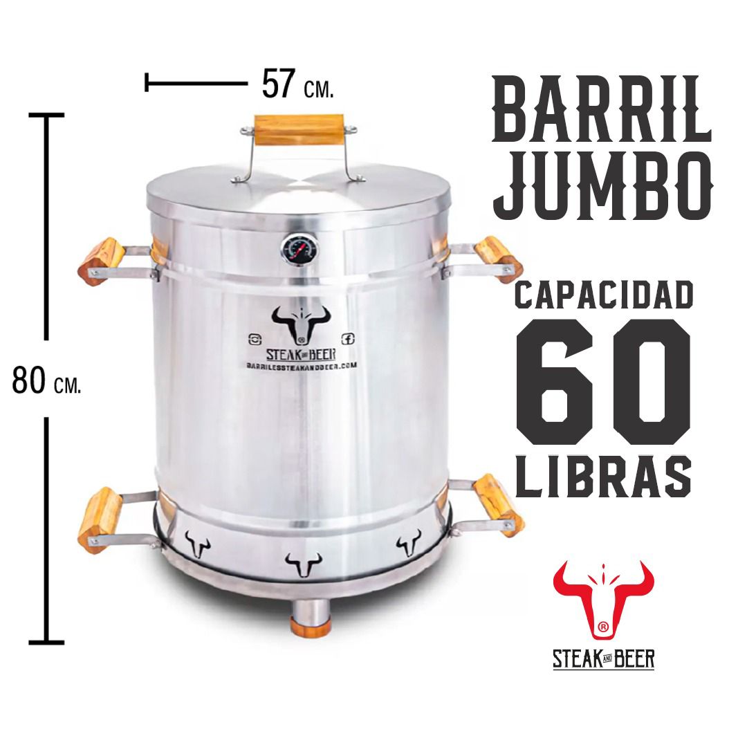 Barril Asador 3 EN 1 ASADOR, AHUMADOR Y HORNO