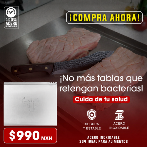 TABLA DE CORTE EN ACERO INOXIDABLE
