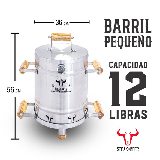 Barril Asador Pequeño 12lbs - Steak and Beer