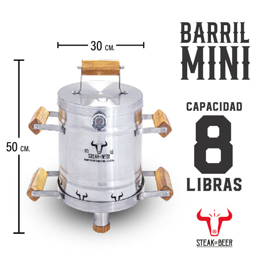 Barril Asador 3 EN 1 ASADOR, AHUMADOR Y HORNO